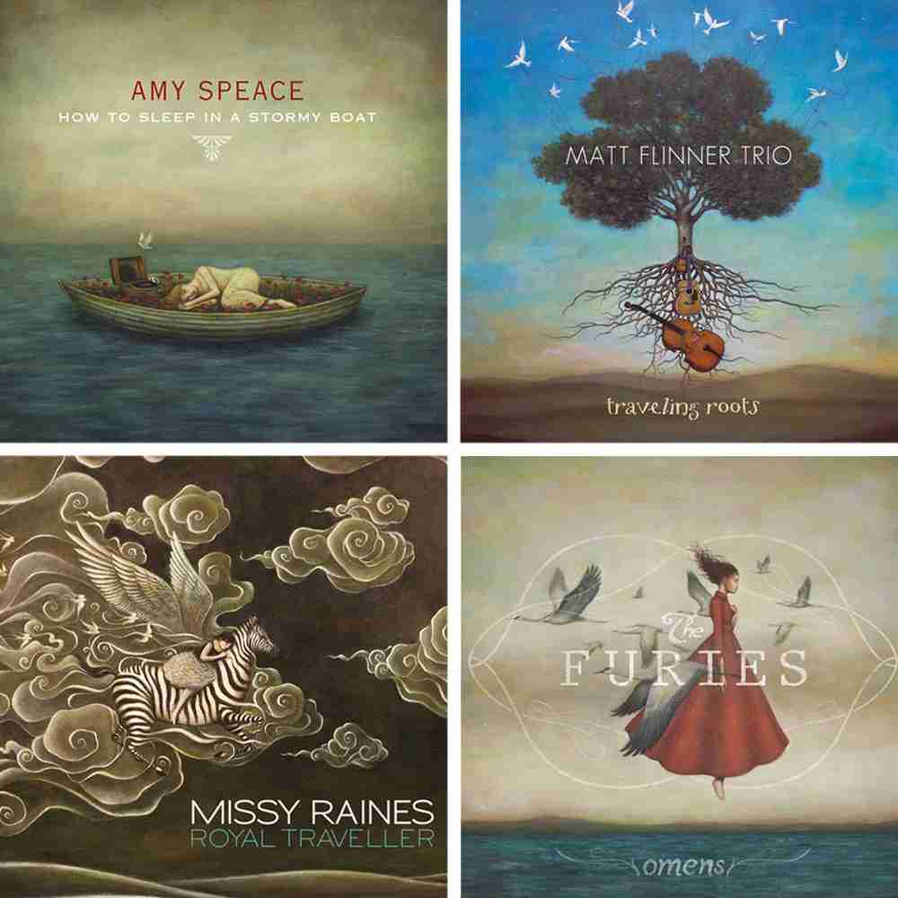 Duy Huynh paintings licensed for cd cover art for various musicians.
